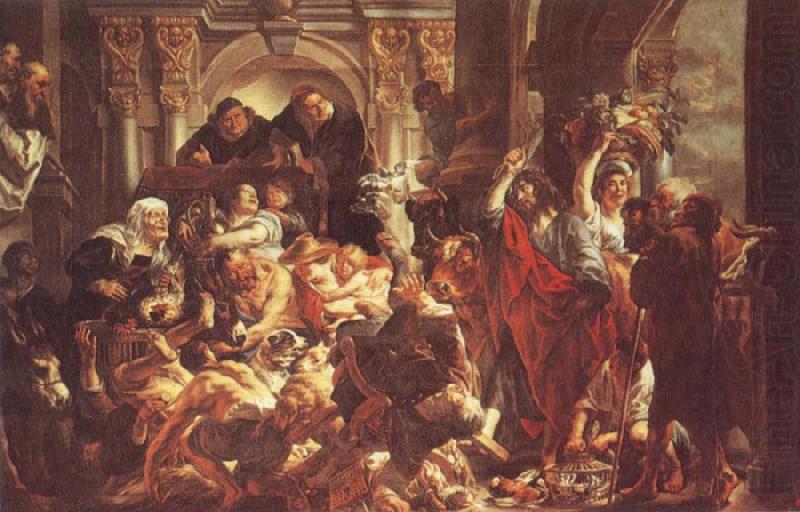 Jacob Jordaens Jesus Diving the Merchants from the Temple china oil painting image